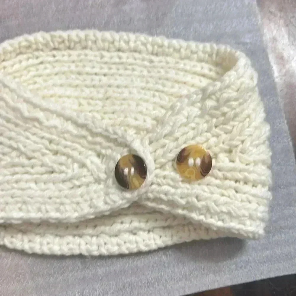 KNITTED HEAD BAND & NECK WARMER -HAND MADE